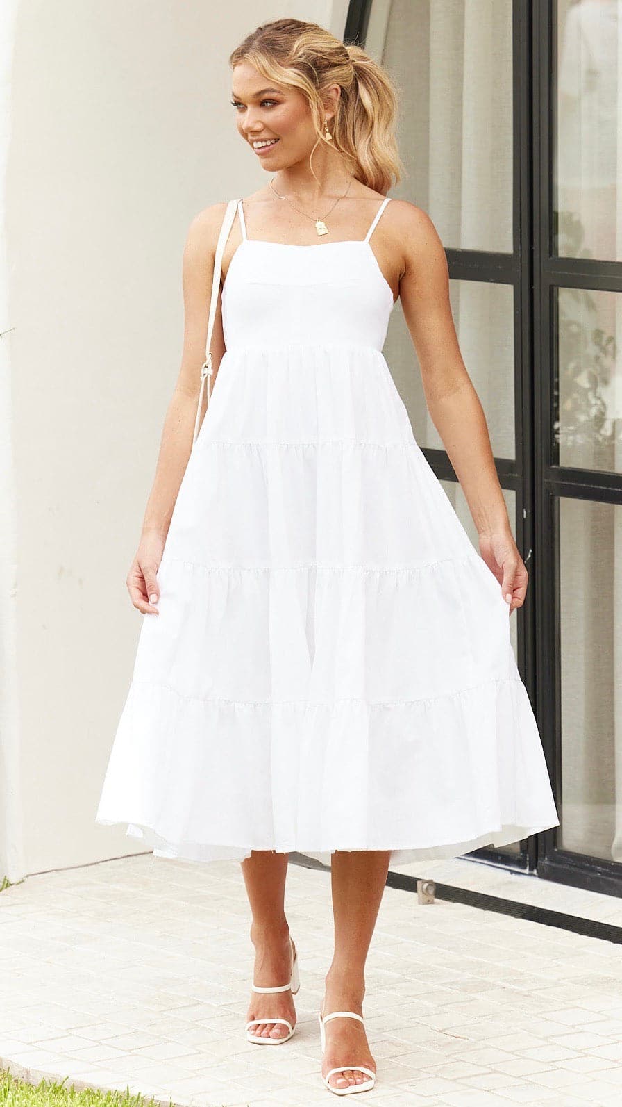 Emilee Midi Dress - White