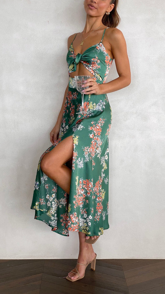 Dreamers Midi Dress - Green Floral - Buy Women's Dresses - Billy J