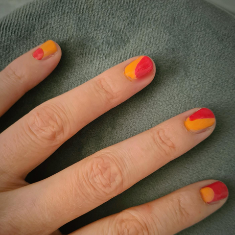 DO it yourself Nailart, 20-FREE benecos Nagellack, grafische Muster, 70s Style