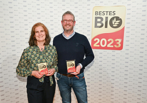 Silke & Stephan Becker mit dem Bestes Bio 2023-Preis