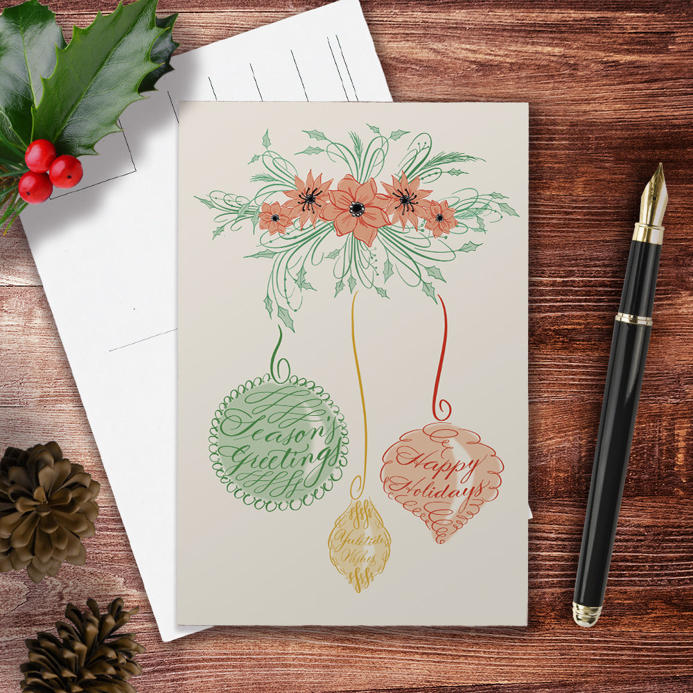 image for Holiday Ornaments Postcard