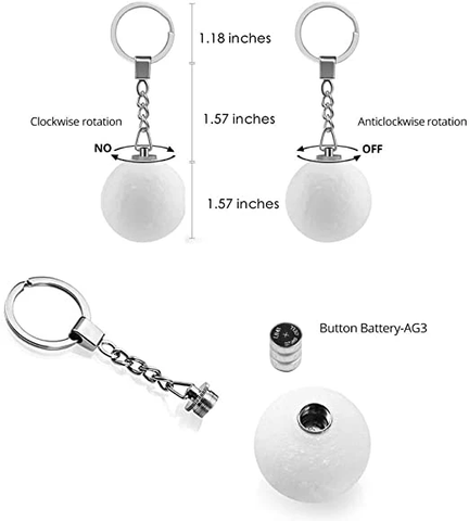 Mini 3D Moon Keychain