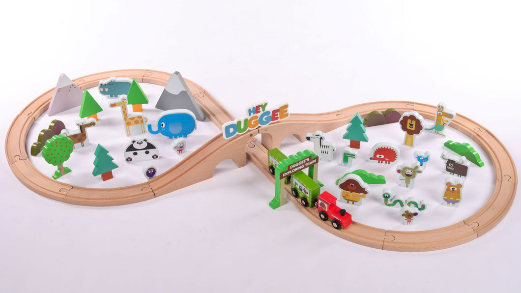 hey duggee wooden train set