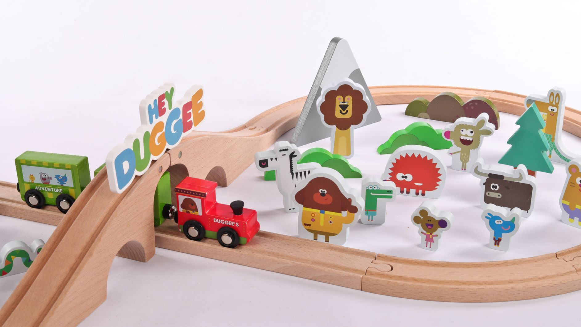 hey duggee wooden train set