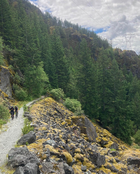 Biking near Cheakamis Canyon on the Sea to Sky Trail