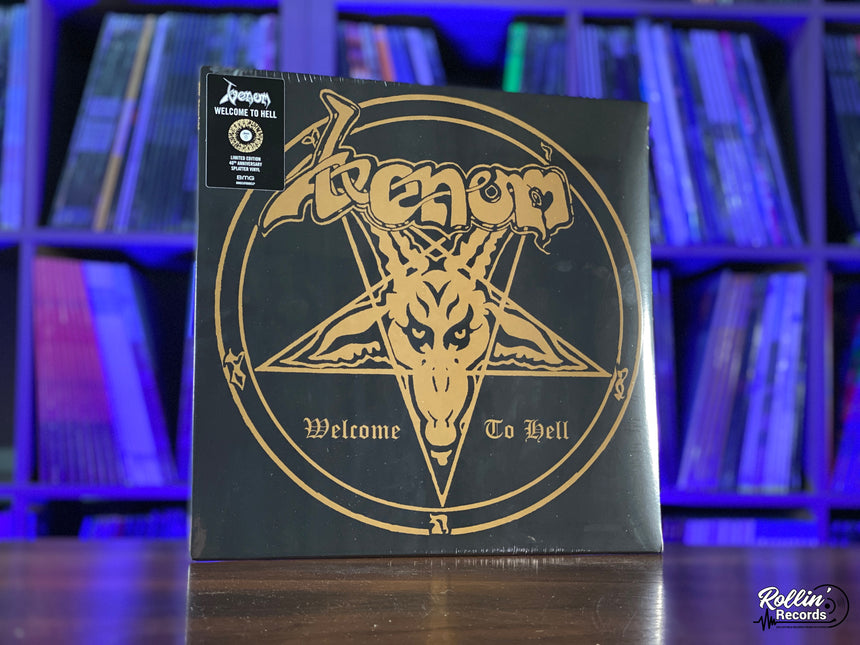 Venom Welcome To Hell Indie Exclusive Gold Splatter Vinyl Rollin Records