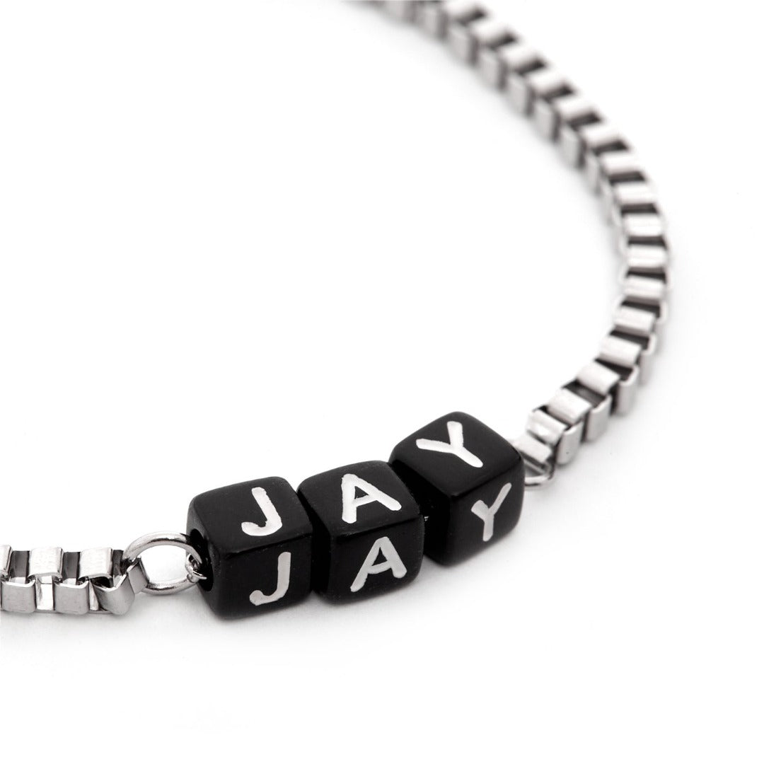 necklace and bracelet with name