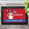 Personalized Celebrate! Patriotic Cat Doormat - 18" x 30"