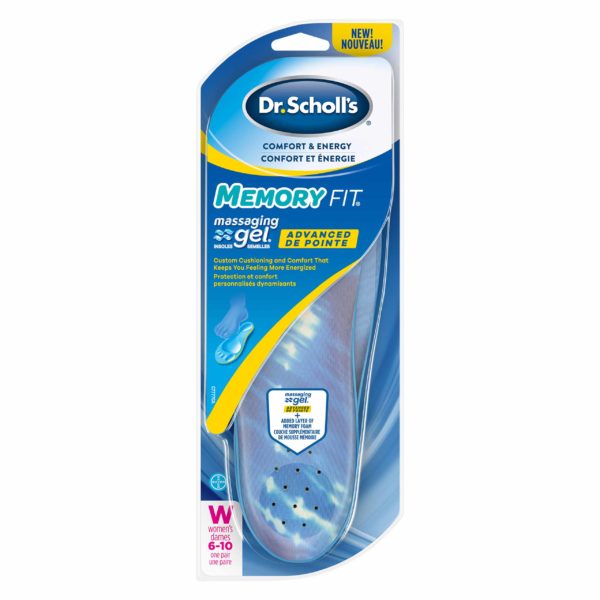 Dr. Scholl’s Comfort and Energy Extra Support Insoles for Men, 1 Pair, Size  8-14