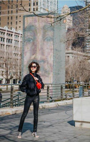 woman with fashionable shoes