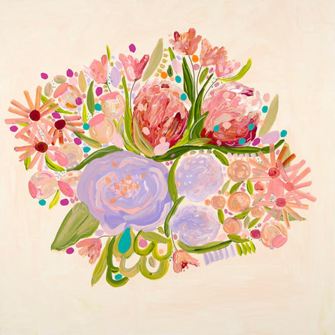 Delilah original artwork abstract floral bouquet