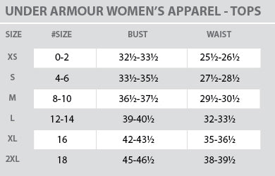 Under Armour Size Chart