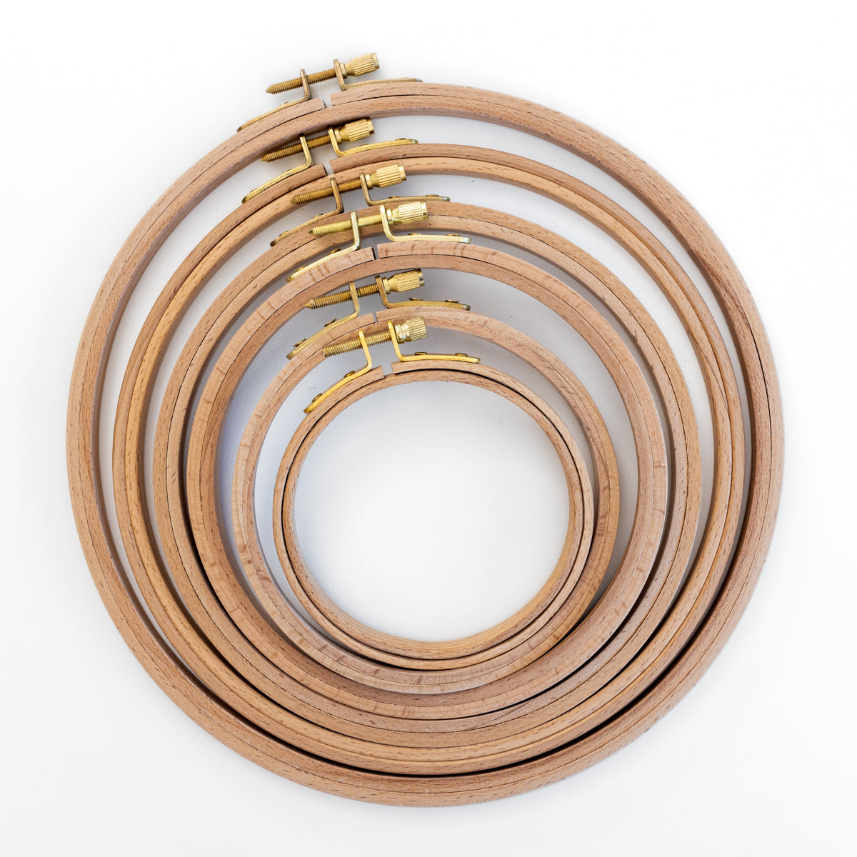 Image of Beech Wooden Display Hoops (Packs of 3)