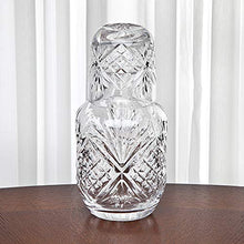 Load image into Gallery viewer, Lefonte Crystal Bedside Night Carafe Pitcher and Tumbler Glass Set
