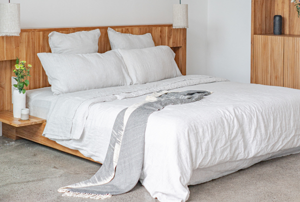 try our linen waffle blanket that’s perfect for all seasons. waffle blanket is perfectly textured and weighted. 