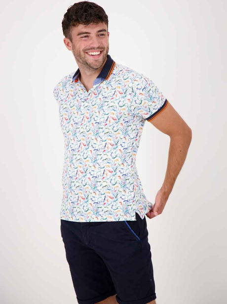 A Fish Named Fred - Rock & Roll Tattoo Print Shirt at Andrew Gardner Navy / XXL