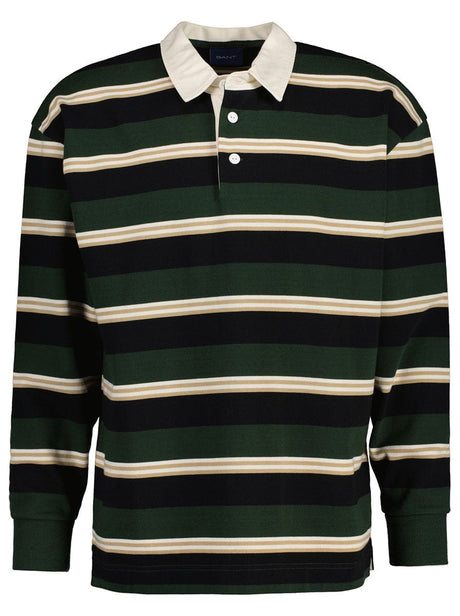 Gant Rugger Long Sleeve Rugby Shirt in Green — UFO No More