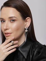 Designer earrings in silver