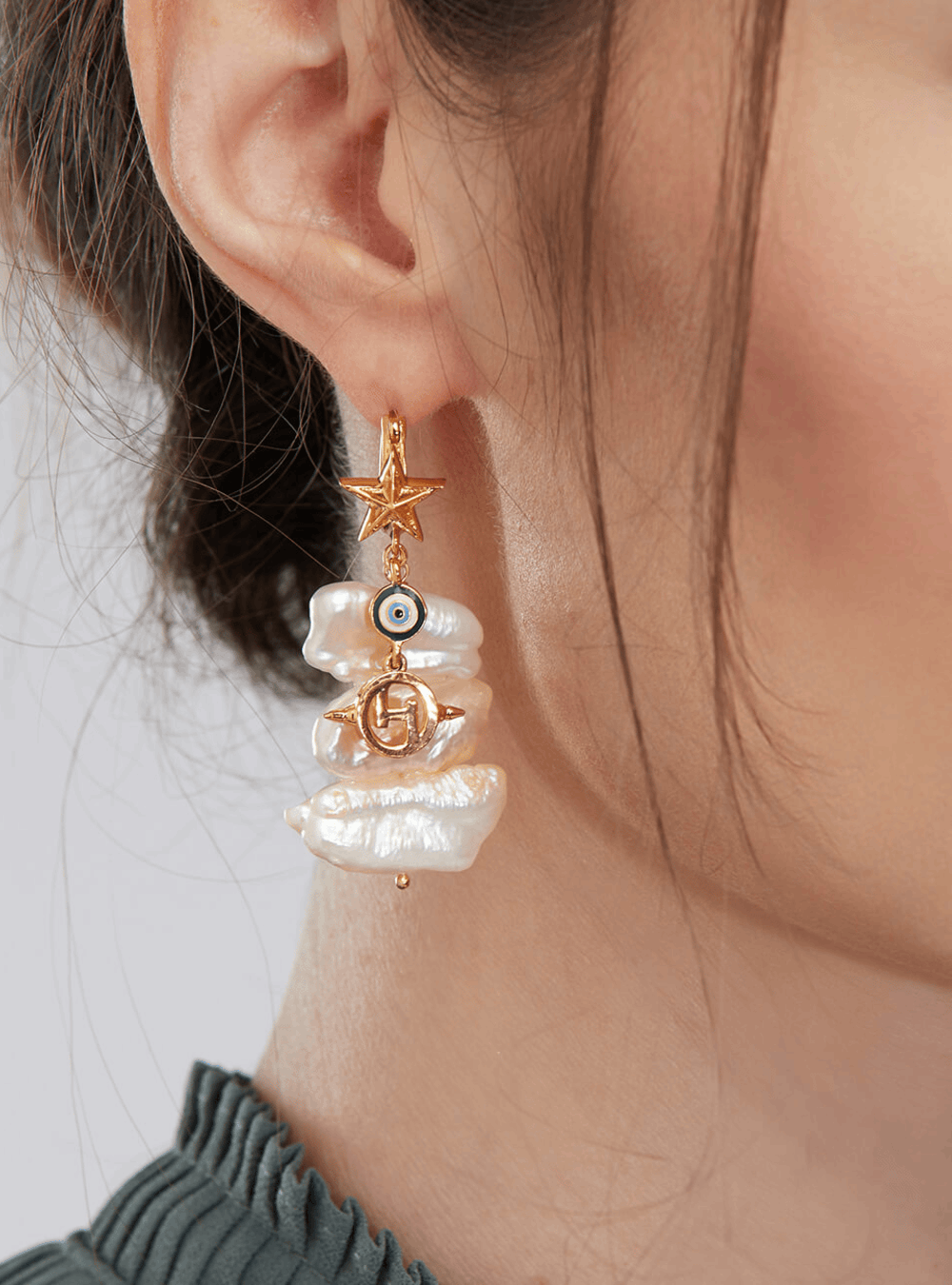 Keshi Pearl Drop Earrings