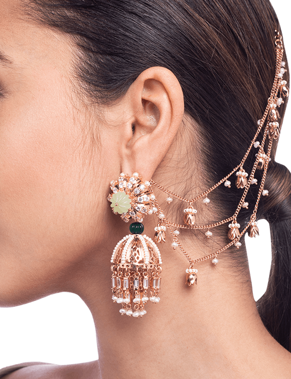 Buy Emerald Diamond Earrings/ Indian Earring/ Indian Jewelry/ Pakistani  Jewelry/ Crystal Earrings/ Sabyasachi Jewelry/ Bollywood Jewelry Online in  India - Etsy