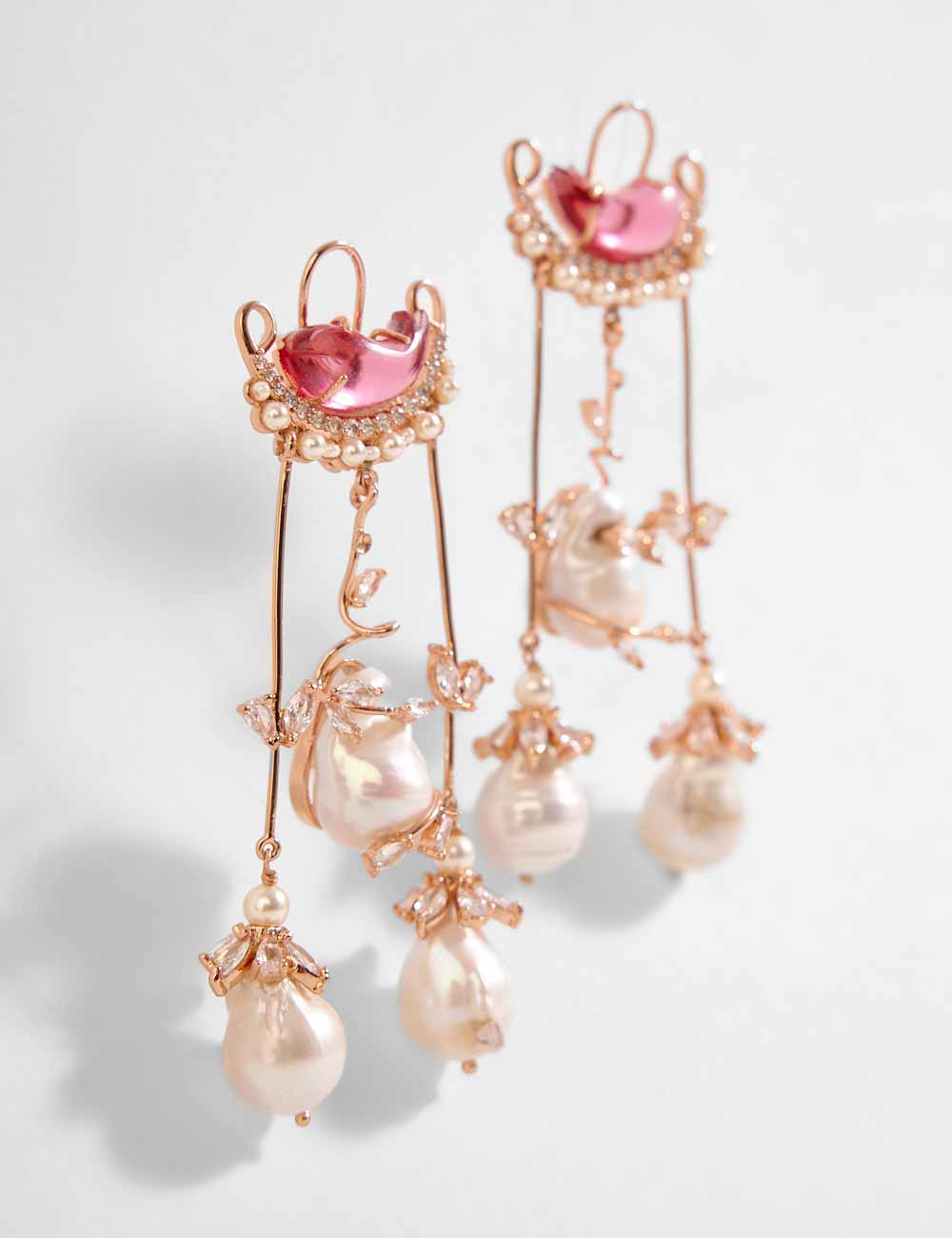 Blush Pink Stud Earrings, Rose Crystal Earrings, Bridal Blush Earrings –  Petite Delights By Ilona Rubin