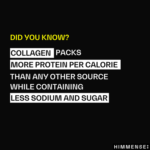 Collagen packs more protein per calorie than any other source