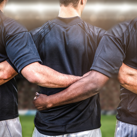 All Blacks Rugby team gathering before match