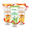 Saba Natural Turmeric & Almond Daily Moisturizing Facewash pack of 2 with Saba Natural Neem Soap Free Facewash