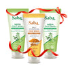 Saba Natural Neem Soap Free Facewash pack of 2 with Saba Natural Turmeric & Almond Daily Moisturizing Facewash