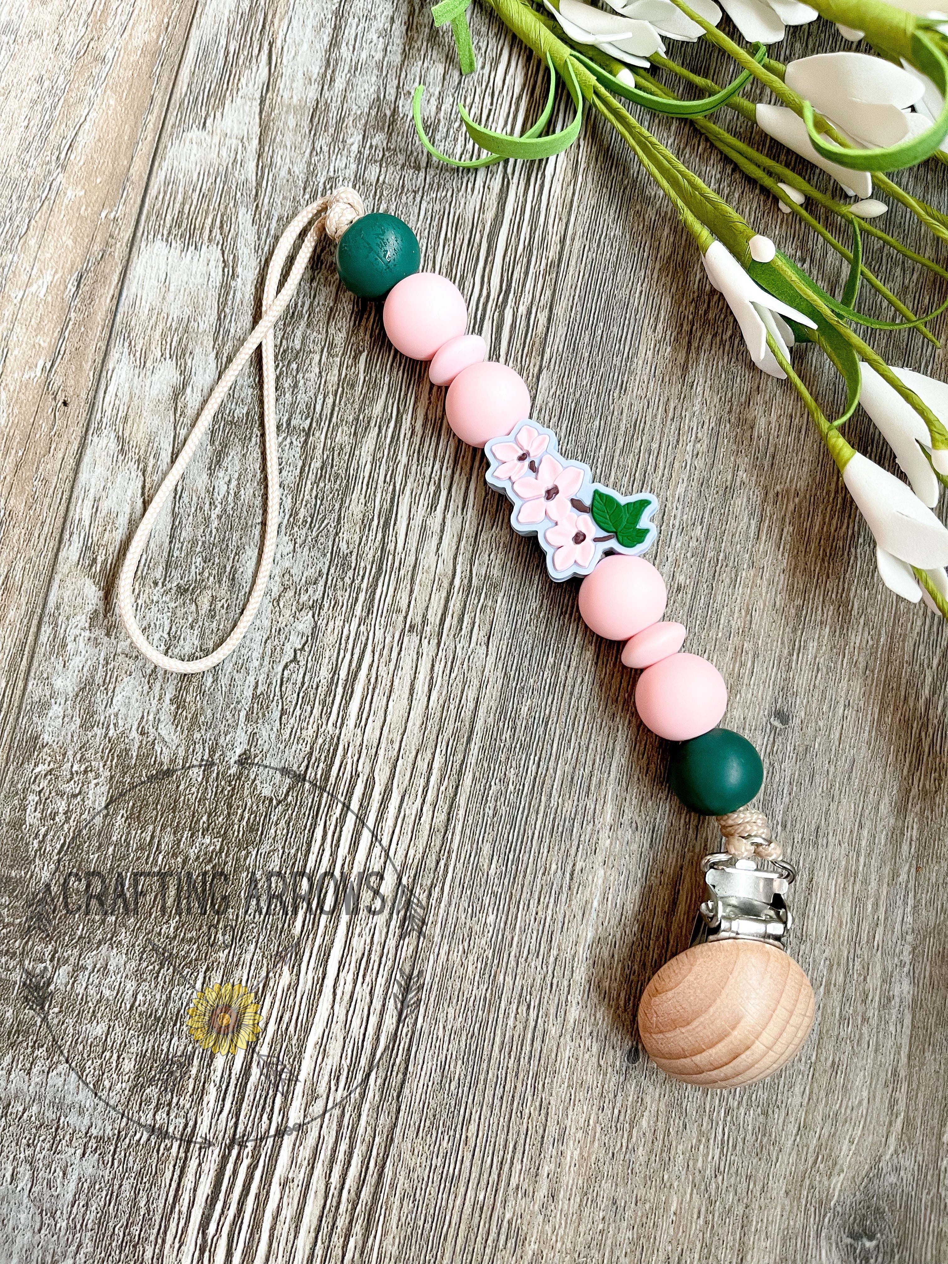Cherry Blossom Paci Clip