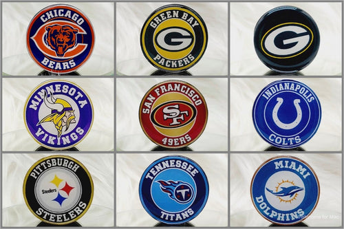 Custom NFL Phone Grip or Badge Reel with Epoxy Overlay: Pick Your Football  Team Pick Your Base: Style Set 2