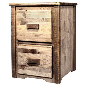 HOMESTEAD COLLECTION 2 DRAWER FILE CABINET, STAIN AND LACQUER FINISH freeshipping - Barnhill Desk