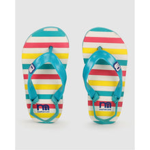 Load image into Gallery viewer, Girls Block Design Stripes Flip Flop with Back Strap
