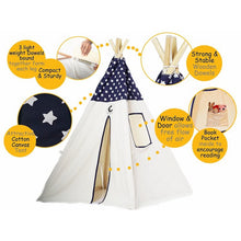 Load image into Gallery viewer, Blue Star TeePee Tent
