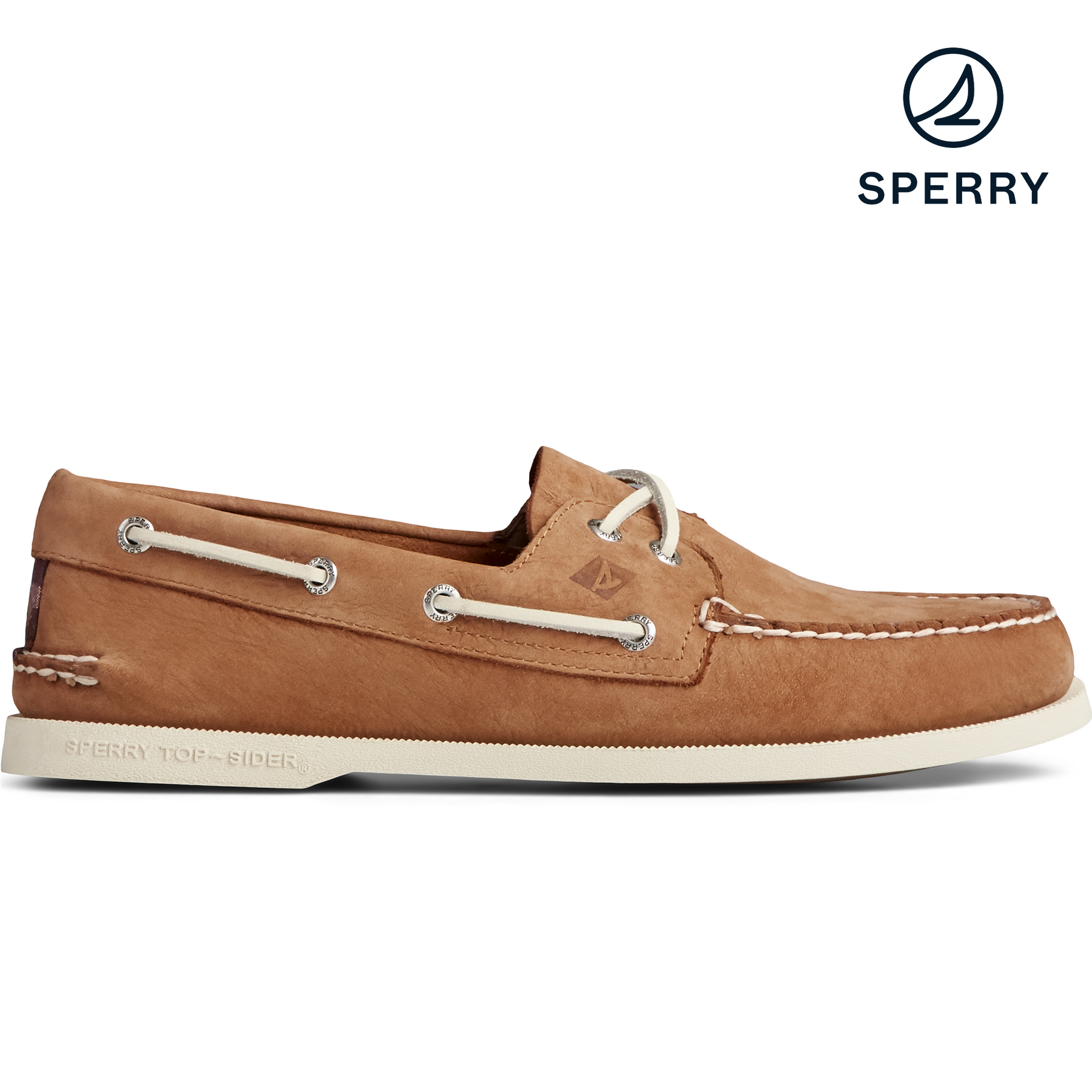 Men's Sperry, Authentic Surf Leather Tan Boat Shoe (STS227923)