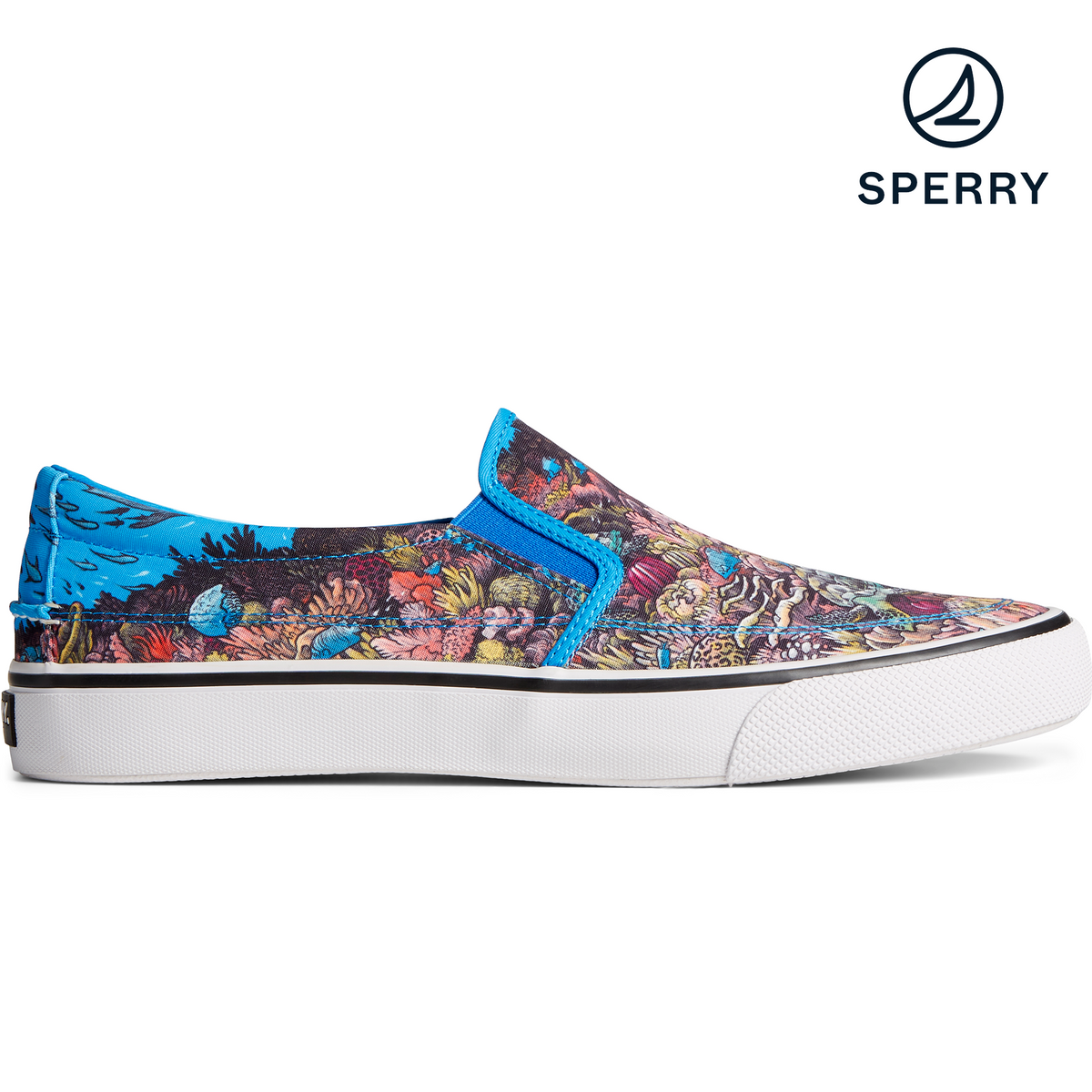 Men's Sperry x Kerby Striper II Slip On Sneaker - Blue (STS24458)