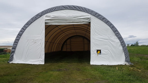 Gold Mountain Single Truss Arch Storage Shelter L30'xW85'xH15'