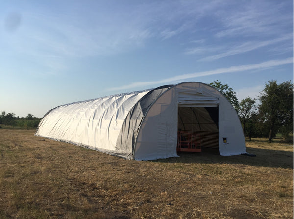 Gold Mountain Single Truss Arch Storage Shelter L30'xW85'xH15'