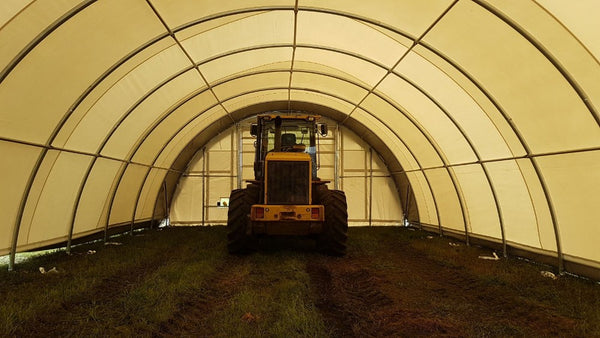 Gold Mountain Single Truss Arch Storage Shelter L30'xW85'xH15'