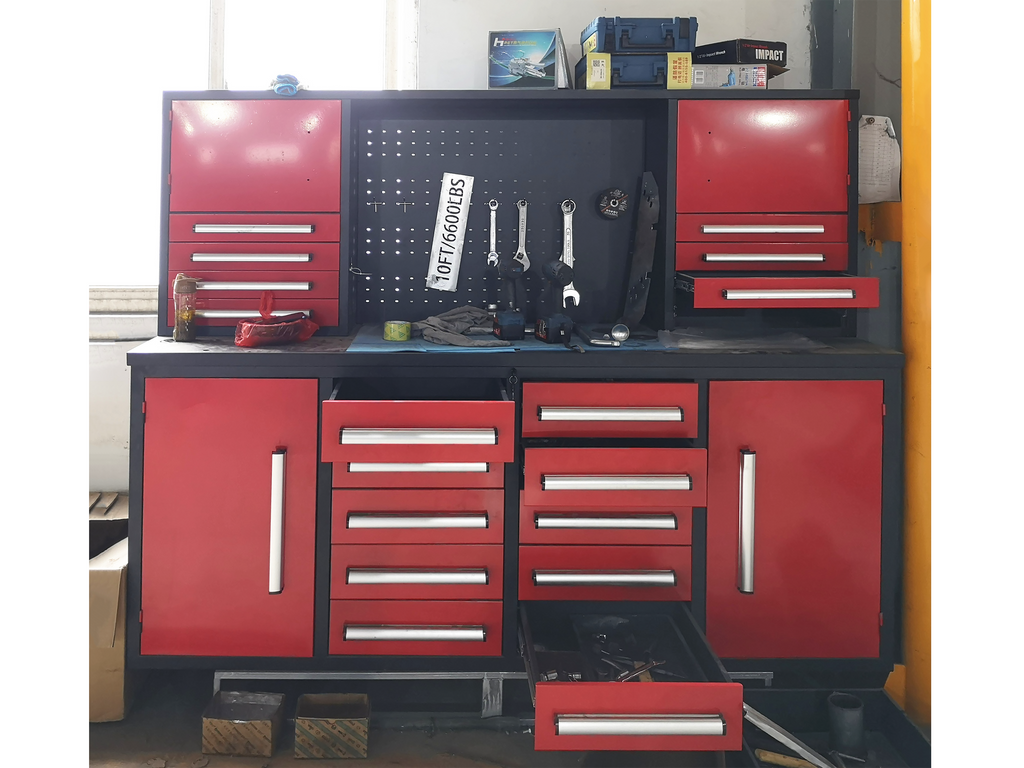 Steelman 7 FT Work Bench with 18 Drawers & 4 Cabinets