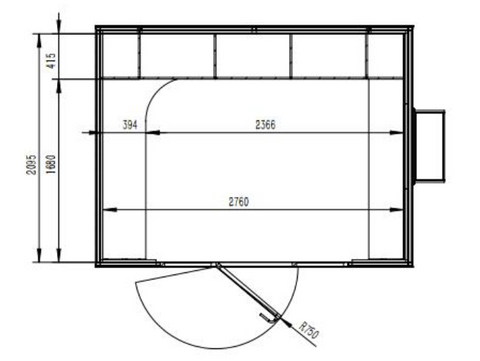 Modern Tiny Office Apple Cabin 10ft