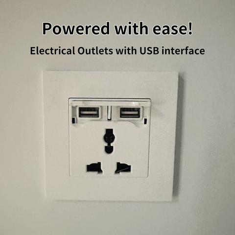 Electrical Outlets with USB interface.