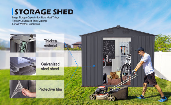 CHERY INDUSTRIAL Metal Storage Shed Features