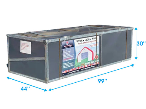 Double-Truss-Storage-Shelter-W20'xL33'xH16'-shipping-package