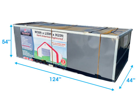 Double-Truss-Storage-Shelter-W30'xL80'xH20'-shipping-package