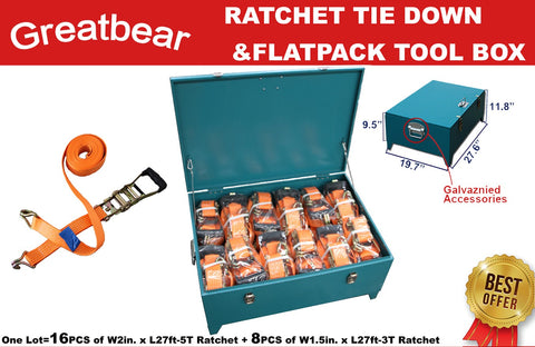 Greatbear Ratchet Tie Down Straps