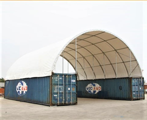 Gold Mountain Shipping Container Canopy Shelter 40'x40'