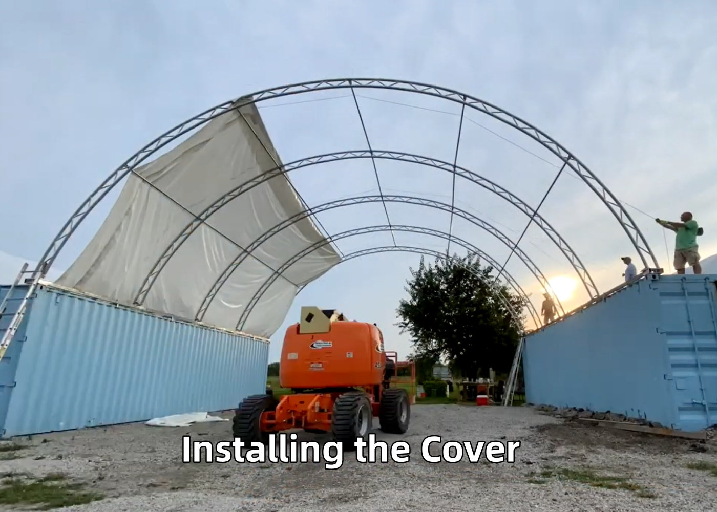 How to Install the Shipping Container Canopy Shelter?