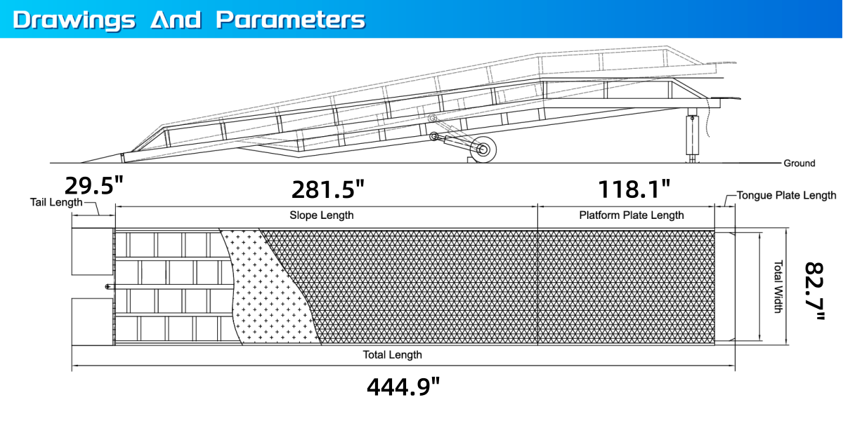 Portable Loading Dock Ramps Yard Ramp - 16,000 lb. Capacity