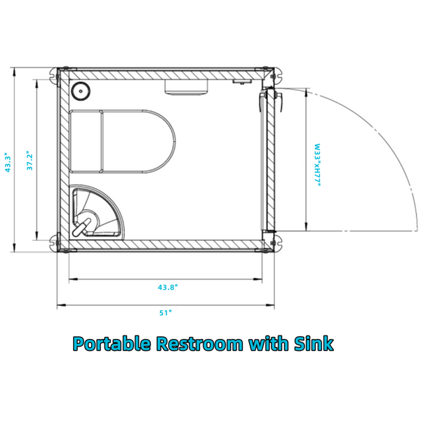 Bastone Portable Restroom w/ Sink